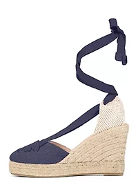 Margherita Ankle Wrap Wedge Sandals