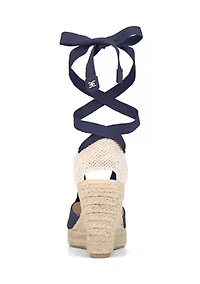 Margherita Ankle Wrap Wedge Sandals