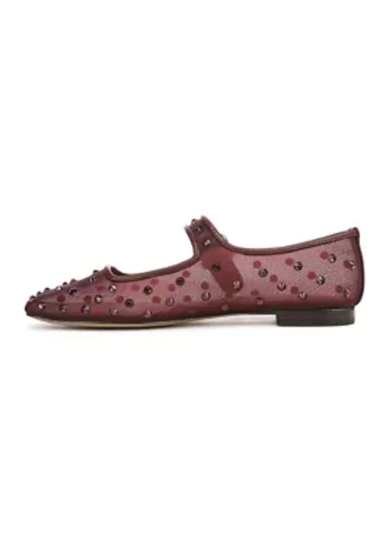 Michaela Shine Mesh Mary Jane Flats