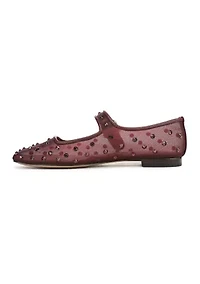 Michaela Shine Mesh Mary Jane Flats