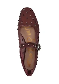 Michaela Shine Mesh Mary Jane Flats