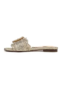 Bambi Raffia Slide Sandals