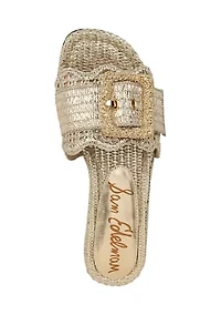 Bambi Raffia Slide Sandals