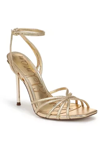 Lili Heeled Shimmer Sandals