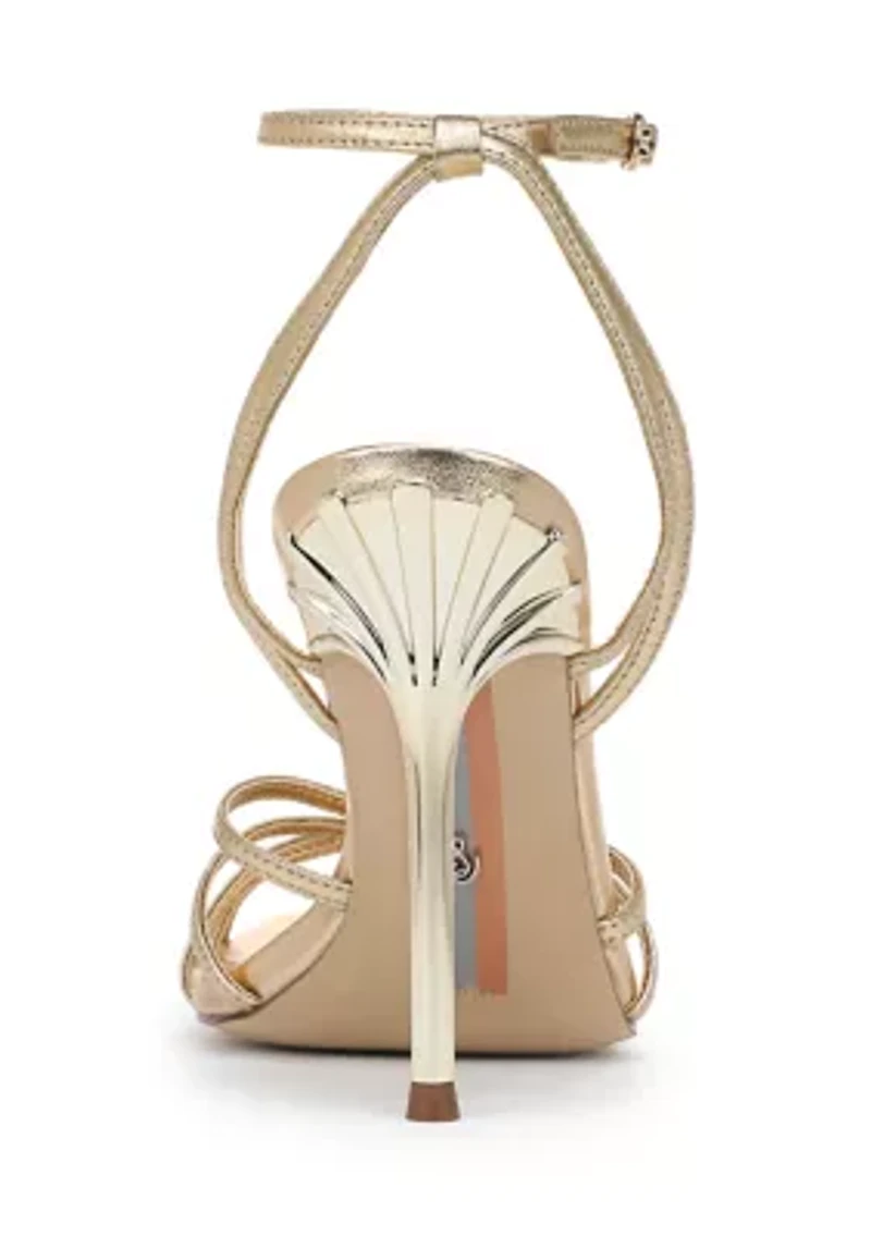 Lili Heeled Shimmer Sandals