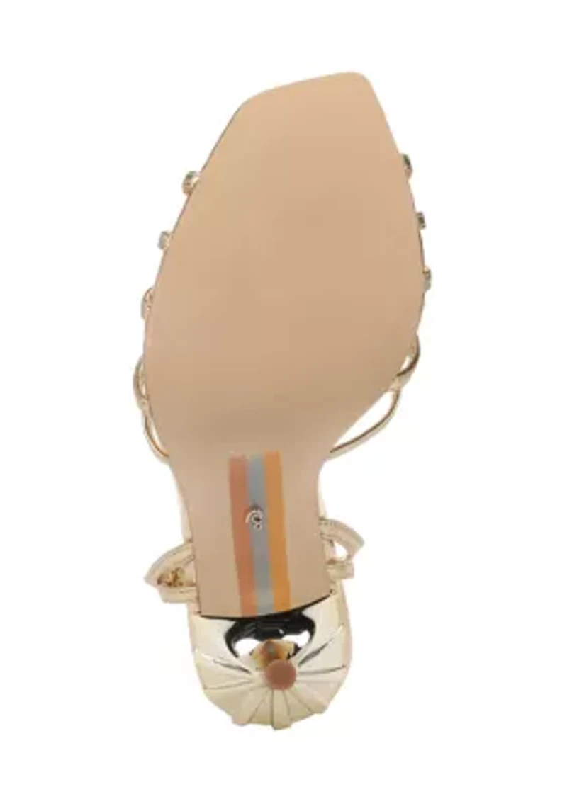 Lili Heeled Shimmer Sandals