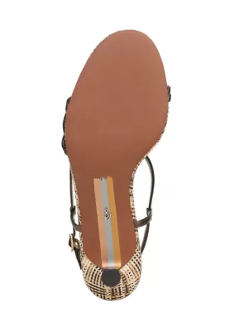 Cora 2 Strappy Plaid Bottom Sandals