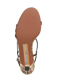 Cora 2 Strappy Plaid Bottom Sandals