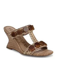 Dante Stone Wedge Sandals