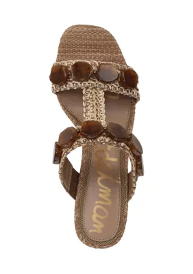 Dante Stone Wedge Sandals