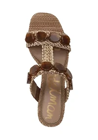 Dante Stone Wedge Sandals