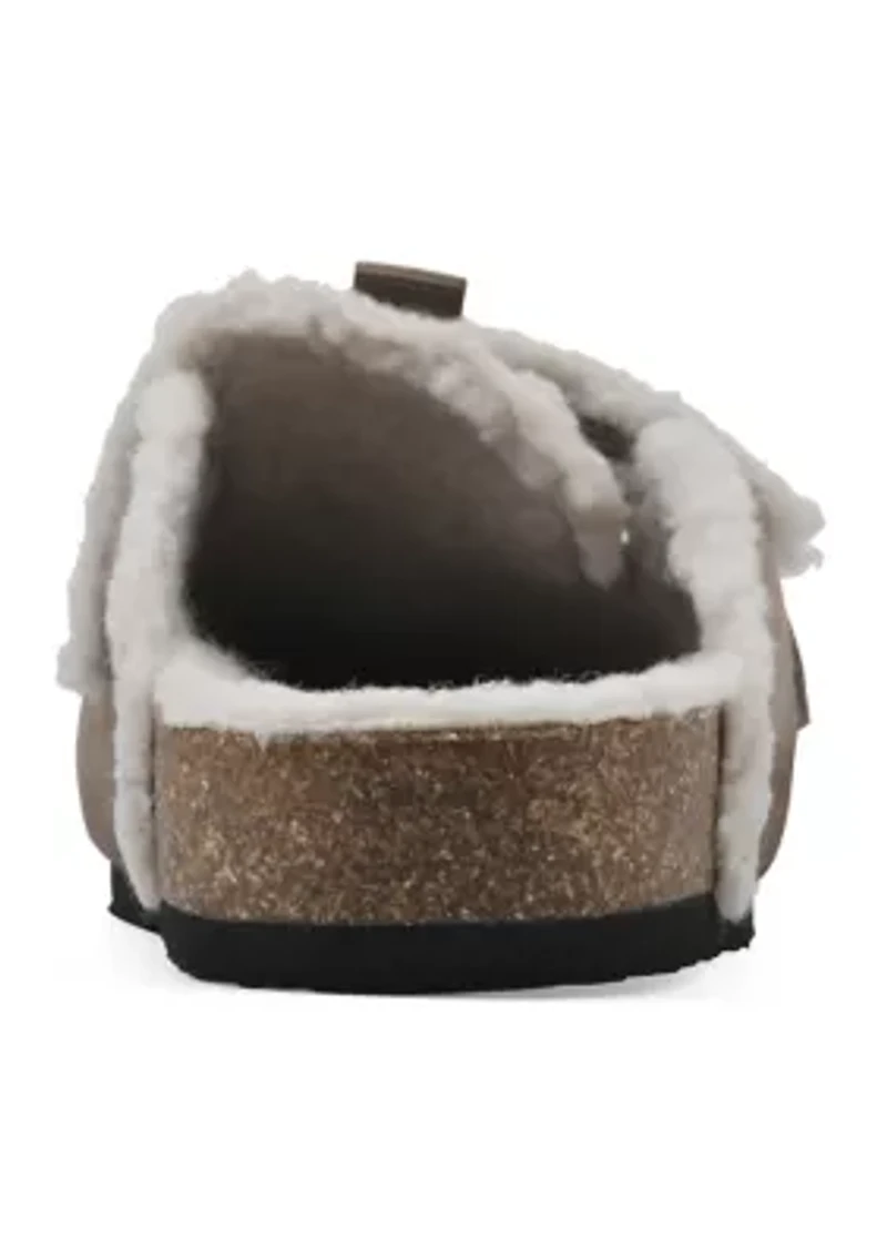 Benzini Faux Fur Clogs