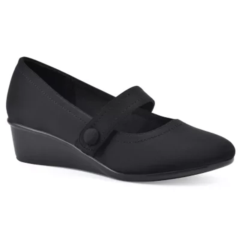 Brightly Mary Jane Wedge - Wide Width