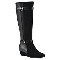 Cheers Tall Shaft Wide Calf Wedge Boot