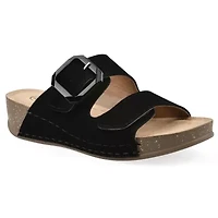 Fearful Slip On Wedge Sandals
