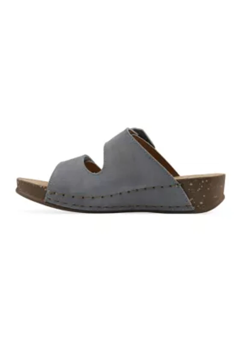 Fearful Slip On Wedge Sandals