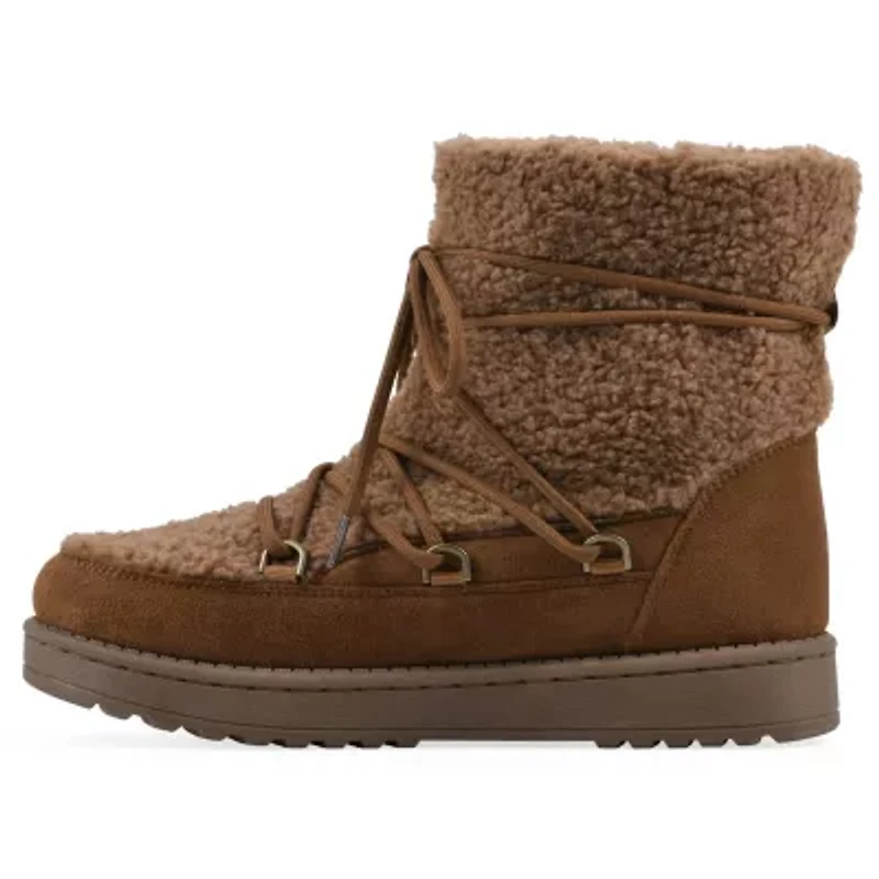 Isador Faux Sherpa Lace-up Boot