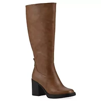 Mackle Tall Shaft Wide Calf Block Heel Boot