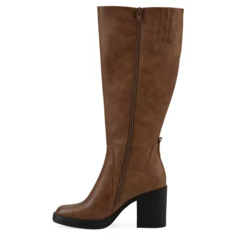 Mackle Tall Shaft Wide Calf Block Heel Boot
