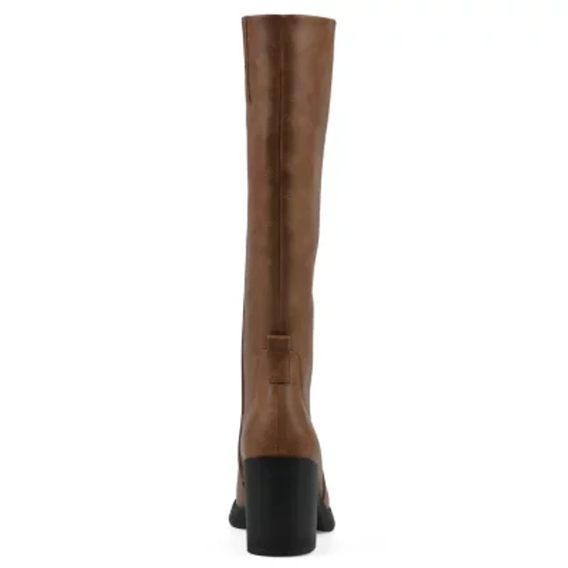 Mackle Tall Shaft Wide Calf Block Heel Boot