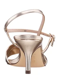 Metallic Glove Stiletto Sandals