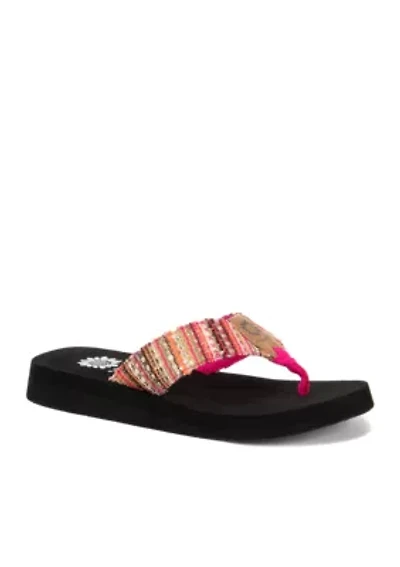Oria Tribal Pattern Flip Flops