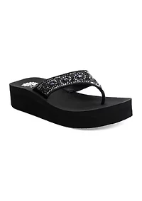 Bertila Wedge Flip Flop Thong Sandals