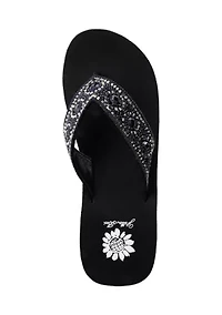 Bertila Wedge Flip Flop Thong Sandals