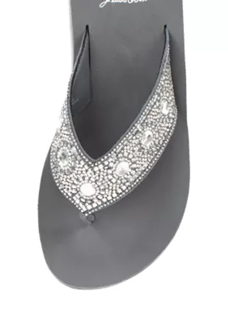 Bertila Flip Flop Wedge Thong Sandals