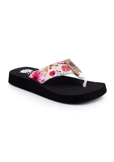 Fanya Printed Thong Flip Flop Sandals
