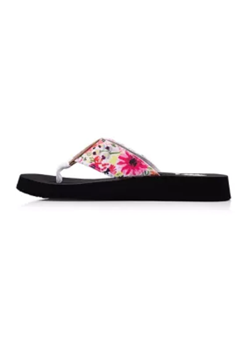 Fanya Printed Thong Flip Flop Sandals