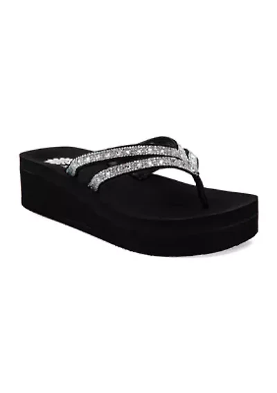 Ragle Wedge Flip Flop Thong Sandals