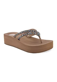 Ragle Wedge Flip Flop Thong Sandals