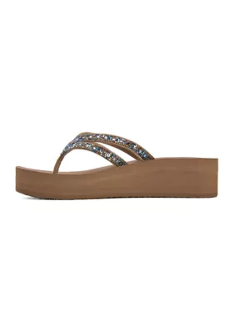 Ragle Wedge Flip Flop Thong Sandals