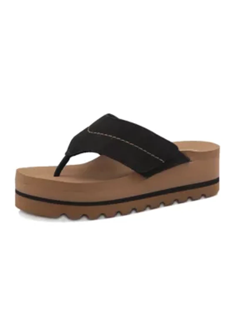 Calica Platform Thong Sandals