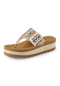 Carlow Wedge Thong Sandals