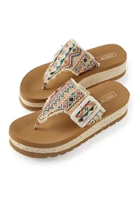 Carlow Wedge Thong Sandals