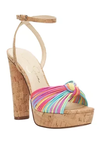 Immie Cork Heeled Sandals