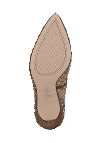 Piviano Rhinestone Mesh Pumps