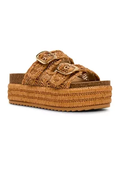 Raffia Platform Sandals