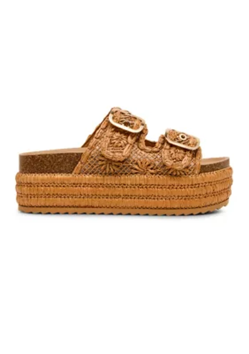 Raffia Platform Sandals