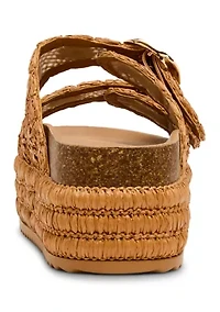 Raffia Platform Sandals