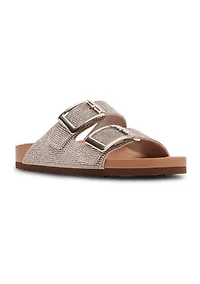 Bodie Rhinestone 2 Band Footbed Sandals