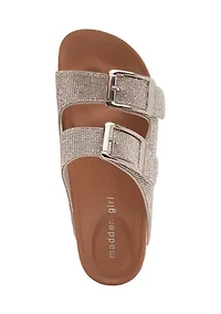 Bodie Rhinestone 2 Band Footbed Sandals