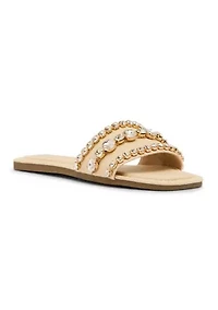 Toast Jeweled Slide Sandals