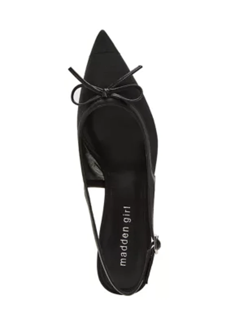 Vogue Pointed Toe Sling Back Heels