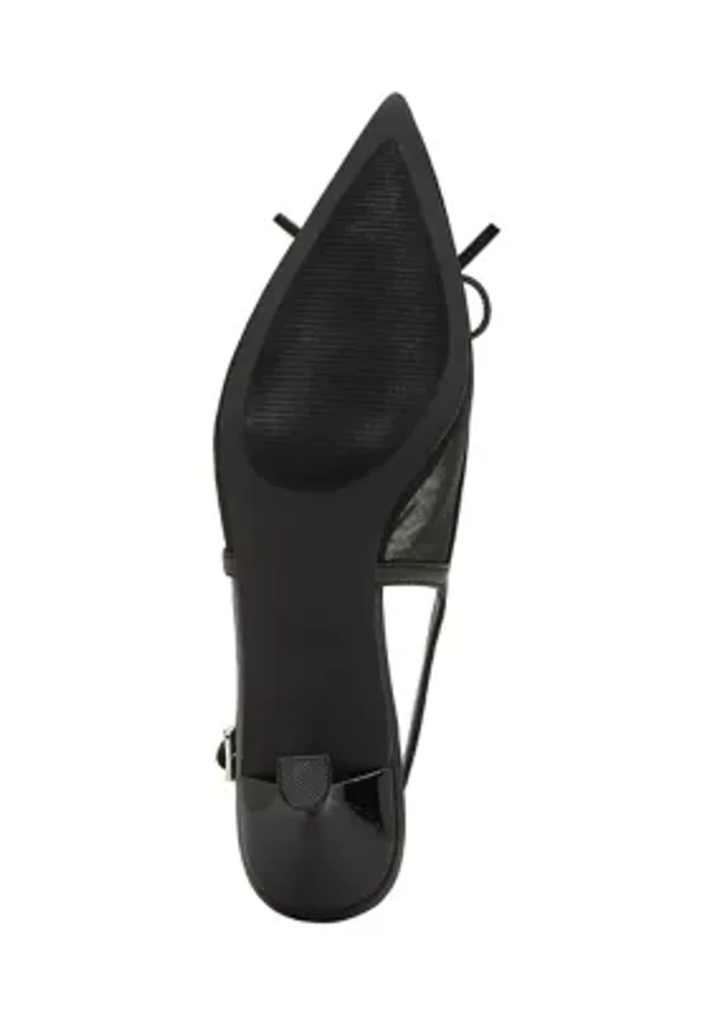 Vogue Pointed Toe Sling Back Heels