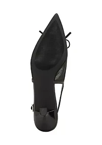 Vogue Pointed Toe Sling Back Heels