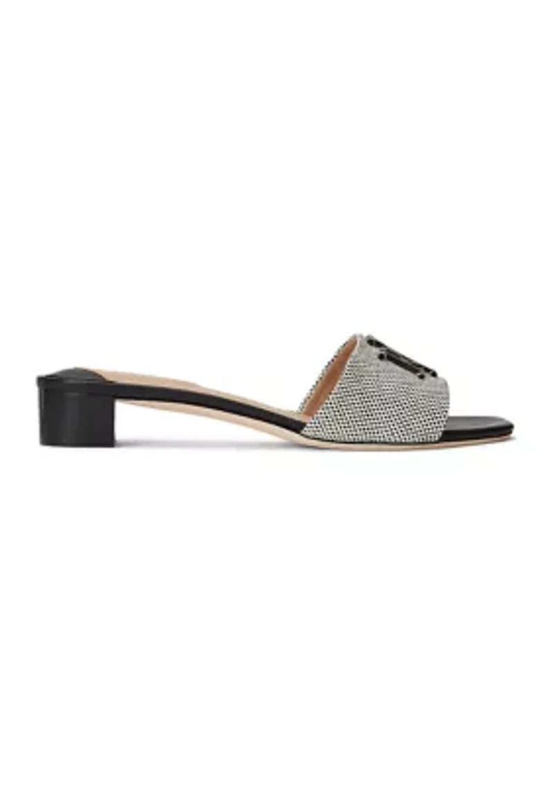 Fay Canvas and Leather Sandals