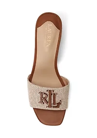 Fay Canvas and Leather Sandals